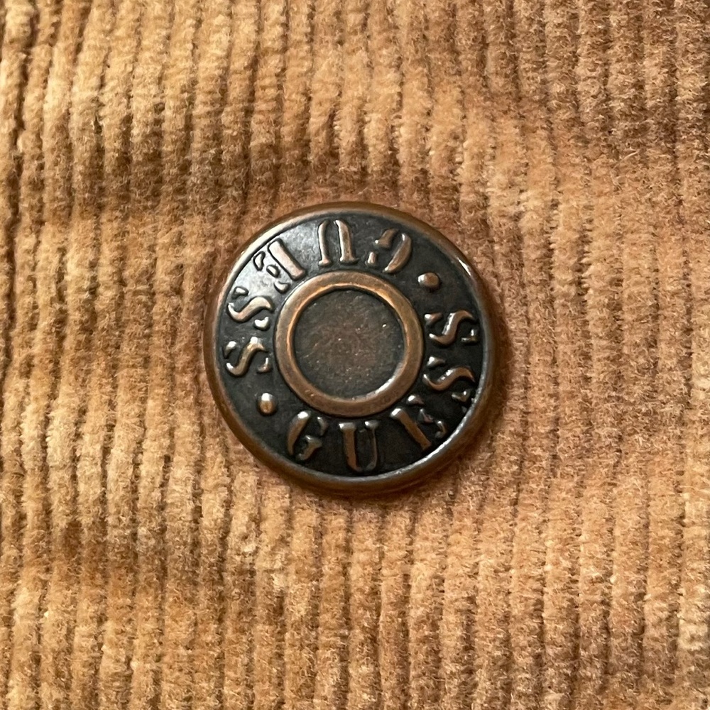 GUESS Raw Hem Corduroy Camel Women’s Jacket - Picture 3 of 6